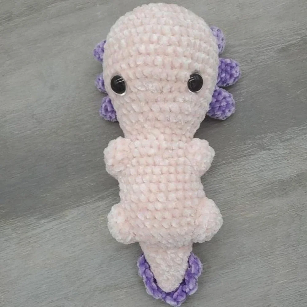Handmade crochet axolotl